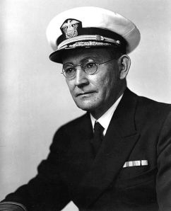 Rear Admiral Willis A. Lee, Jr., USN  Portrait photograph, taken circa 1942. From RAdm. Samuel Eliot Morison photographic files. U.S. Naval Historical Center Photograph.